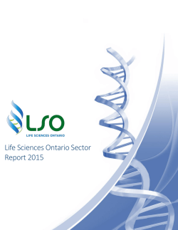 Life Sciences Ontario Sector Report 2015