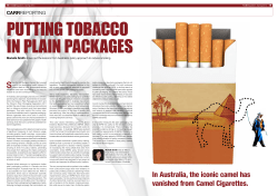 In Australia, the iconic camel has vanished from Camel Cigarettes.