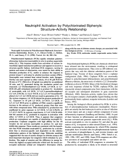 Neutrophil Activation by Polychlorinated Biphenyls: Structure