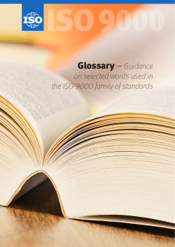 Glossary – Guidance