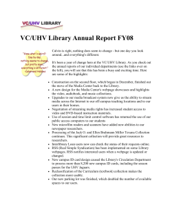 FY2008 - VC/UHV Library - University of Houston