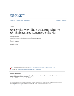 Saying What We Will Do, and Doing What We Say