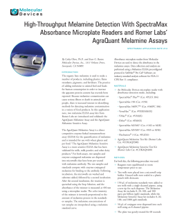 High-Throughput Melamine Detection With SpectraMax Absorbance
