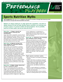 Sports Nutrition Myths