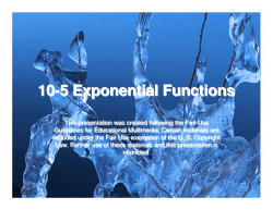 10-5 Exponential Functions 10