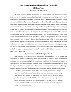 Just because you Could, Doesn`t Mean You Would All About Anger