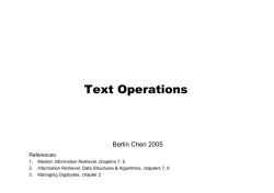 Text Operations