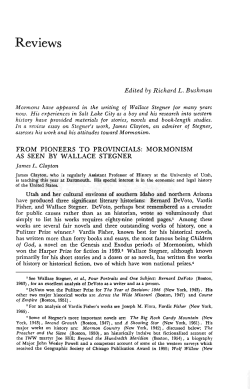 Reviews - Dialogue: A Journal of Mormon Thought