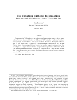 No Taxation without Information