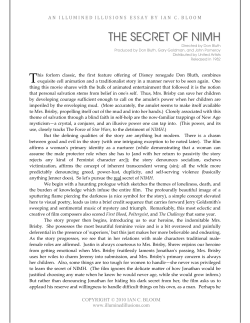 the secret of nimh - Illumined Illusions