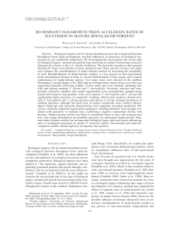 Do remnant old-growth trees accelerate rates of succession in