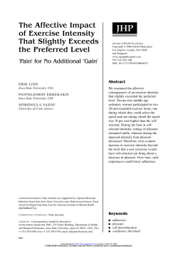 The Affective Impact of Exercise Intensity That Slightly Exceeds the