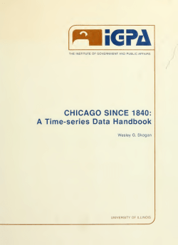 Chicago Since 1840 - IDEALS @ Illinois