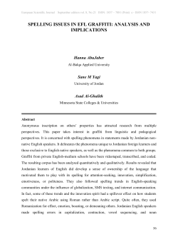 spelling issues in efl graffiti