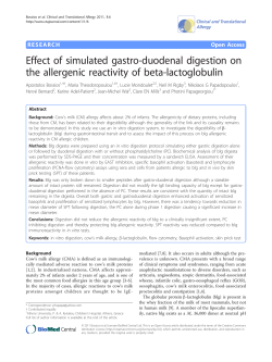 Effect of simulated gastro-duodenal digestion on the allergenic