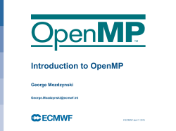 Introduction to OpenMP