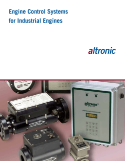 Engine Control Systems for Industrial Engines