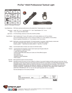 ProTac 1AAA Info Sheet_ProTac 1AAA Info Sheet
