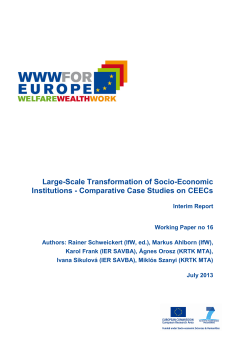 Large-Scale Transformation of Socio-Economic Institutions