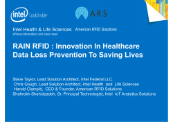 RAIN RFID : Innovation In Healthcare Data Loss Prevention To