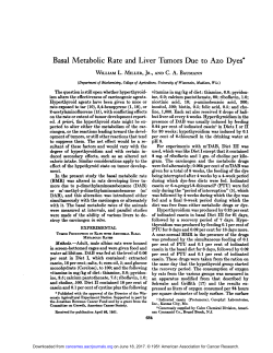 Basal Metabolic Rate and Liver Tumors Due to