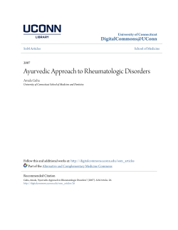 Ayurvedic Approach to Rheumatologic Disorders