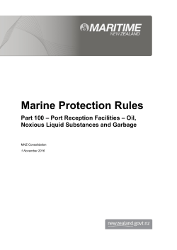 oil, noxious liquid substances and garbage