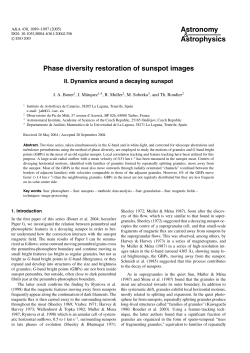 Phase Diversity Restoration of Sunspot Images II. Dynamics around