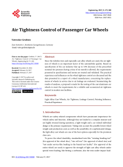 Air Tightness Control of Passenger Car Wheels