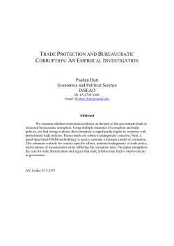 TRADE PROTECTION AND BUREAUCRATIC CORRUPTION: AN
