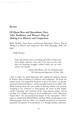 Fairy Tales, Resilience, and Women`s Ways of Making It in Rhetoric