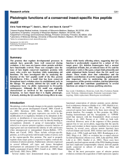 Pleiotropic functions of a conserved insect