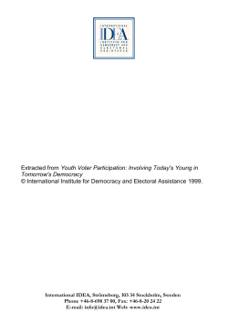Extracted from Youth Voter Participation: Involving Today`s Young in