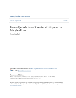 General Jurisdiction of Courts