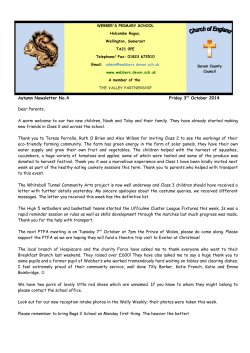 Autumn Newsletter No.4 Friday 3rd October 2014 Dear Parents, A