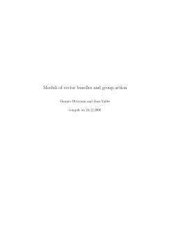 Moduli of vector bundles and group action