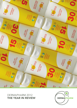 DERMAPHARM 2012 The Year in review