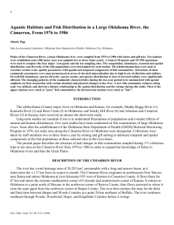 Aquatic Habitats and Fish Distribution in a Large Oklahoma River