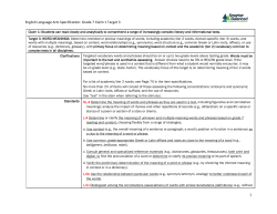 English Language Arts Specification: Grade 7 Claim 1 Target 3