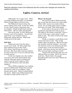 Lights, Camera, Action!