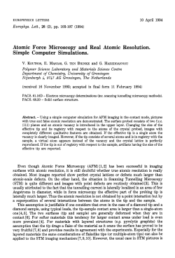 Atomic Force Microscopy and Real Atomic