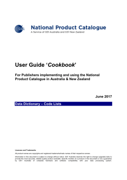 Code Lists Dictionary document>
