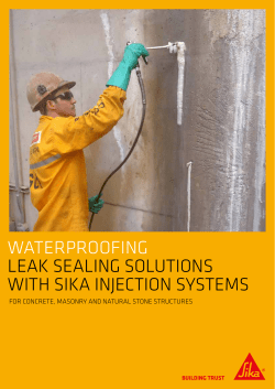 Leak Sealing Solutions with Sika Injection Systems