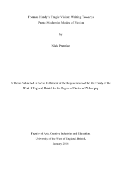 Thomas Hardy`s Tragic Vision