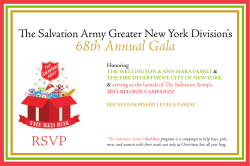 68th Annual Gala - Salvation Army of Greater New York
