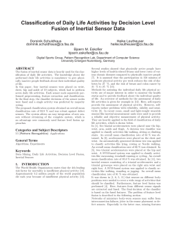 Classification of Daily Life Activities by Decision Level Fusion of