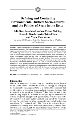 Defining and Contesting Environmental Justice: Socio