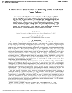 Lunar Surface Stabilization via Sintering or the Use of Heat Cured