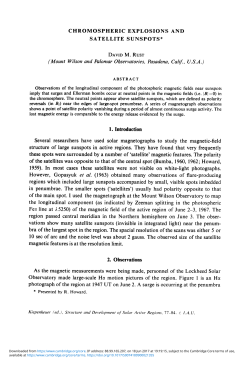 CHROMOSPHERIC EXPLOSIONS AND SATELLITE SUNSPOTS