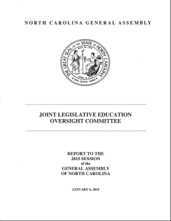 Education - Joint Legislative Oversight Committee